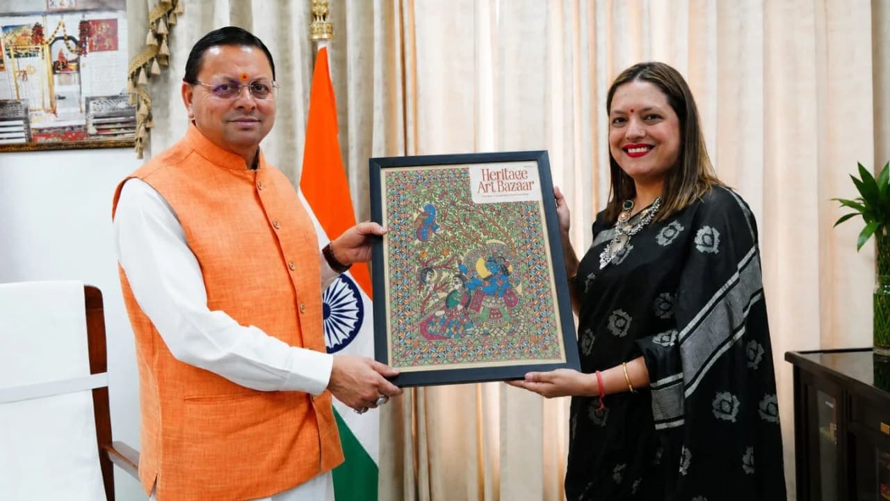 Heritage Art Bazaar Meets Uttarakhand CM to Discuss the Future of Traditional Indian Art Heritage Art Bazaar Meets Uttarakhand CM to Discuss the Future of Traditional Indian Art